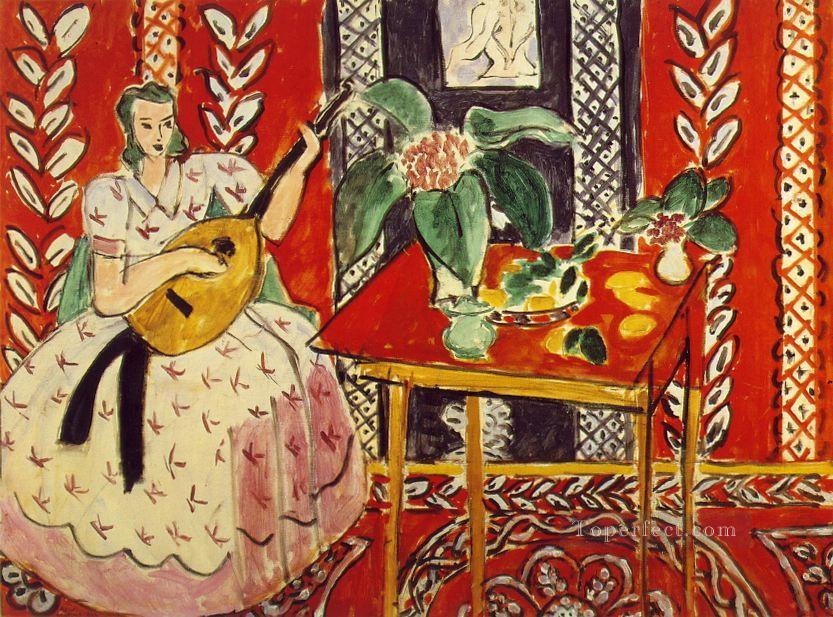 The Lute Le luth February 1943 abstract fauvism Henri Matisse Oil Paintings